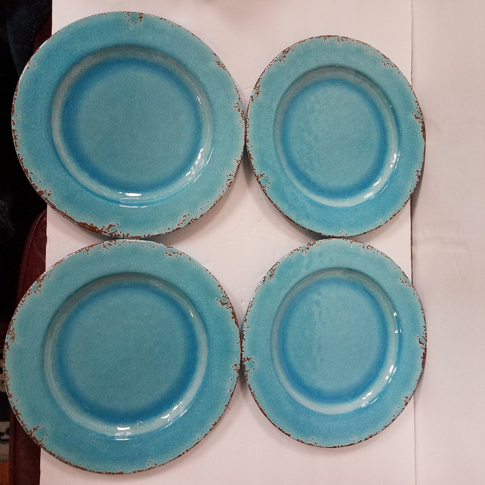 Williams Sonoma Rustic Melamine Plates 11 Inch Set of 4